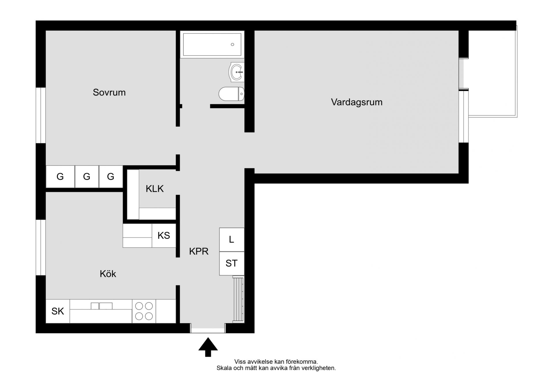 Ljus och välplanerad tvåa med mysig balkong på eftertraktad adress i Fålhagen