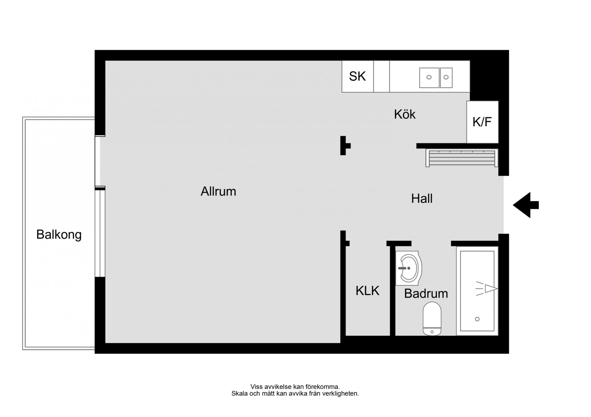 Topfloor inne i city med stor balkong i söderläge!