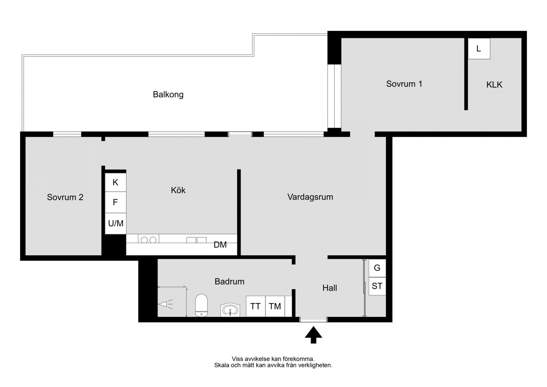 Fantastiskt fin trea högst upp i huset med gedigen inglasad balkong